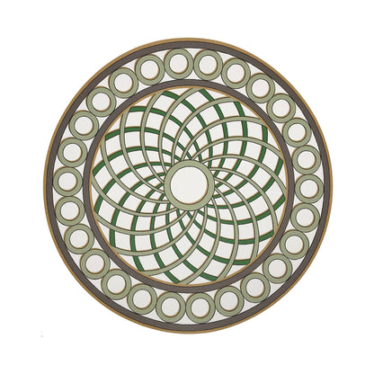 Timothy Corrigan Treillage Gold 16&quot; Round Pebble Placemats, Set of 4 - nicolettemayer.com
