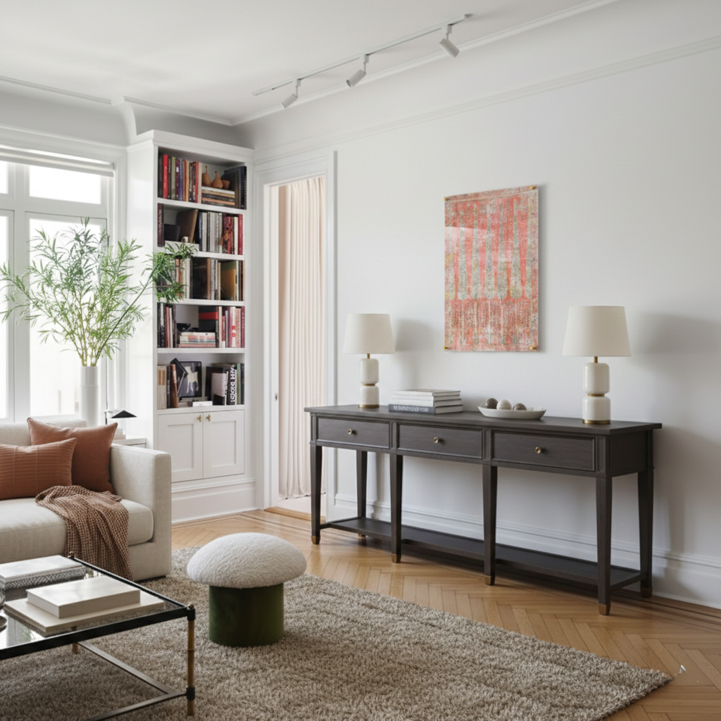 Topkapi Garden Mughal Palace Ocre – 24x36" Modern Acrylic Wall Art