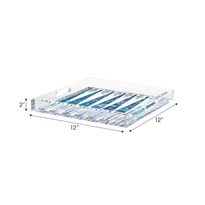 Topkapi Garden Classic Acrylic Decorative Tray, 12 x 12 in. by Nicolette Mayer 