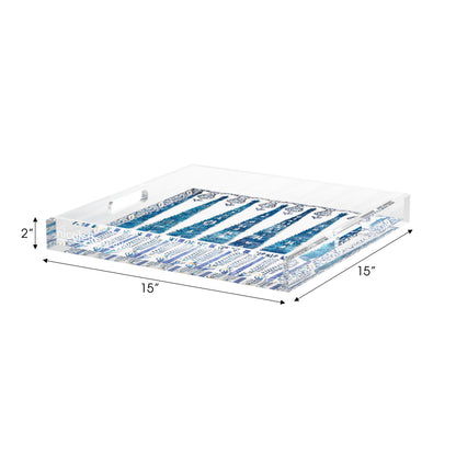 Topkapi Garden Classic Acrylic Decorative Tray, 15 x 15 in. by Nicolette Mayer 