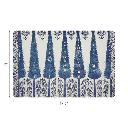 Topkapi Garden Classic Vegan Leather Rectangle Pebble Placemat