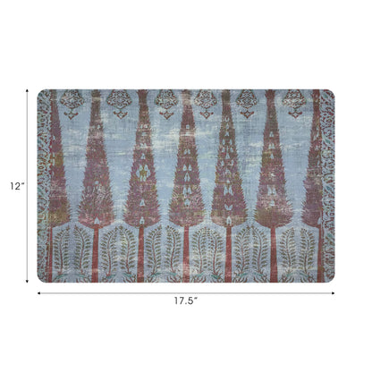 Sets de table rectangulaires Topkapi Garden Turquoise Rouge 44,5 cm, lot de 4