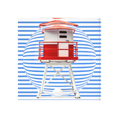 Tower Hyper Realist Blue Stripe Acrylic Candy Catchall Dish