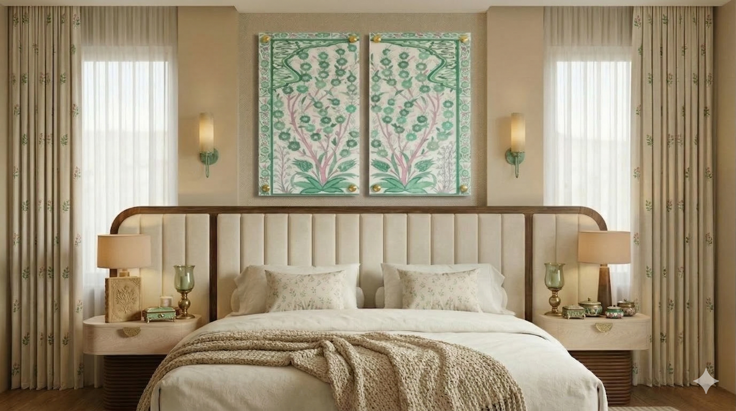 Tree of Life Acrylic Diptych – Set of 2 Modern Wall Art Panels, 48x48" Overall (24x48" Each)