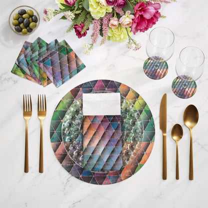Triage Multi 16&quot; Round Pebble Placemats, Set Of 4 - nicolettemayer.com