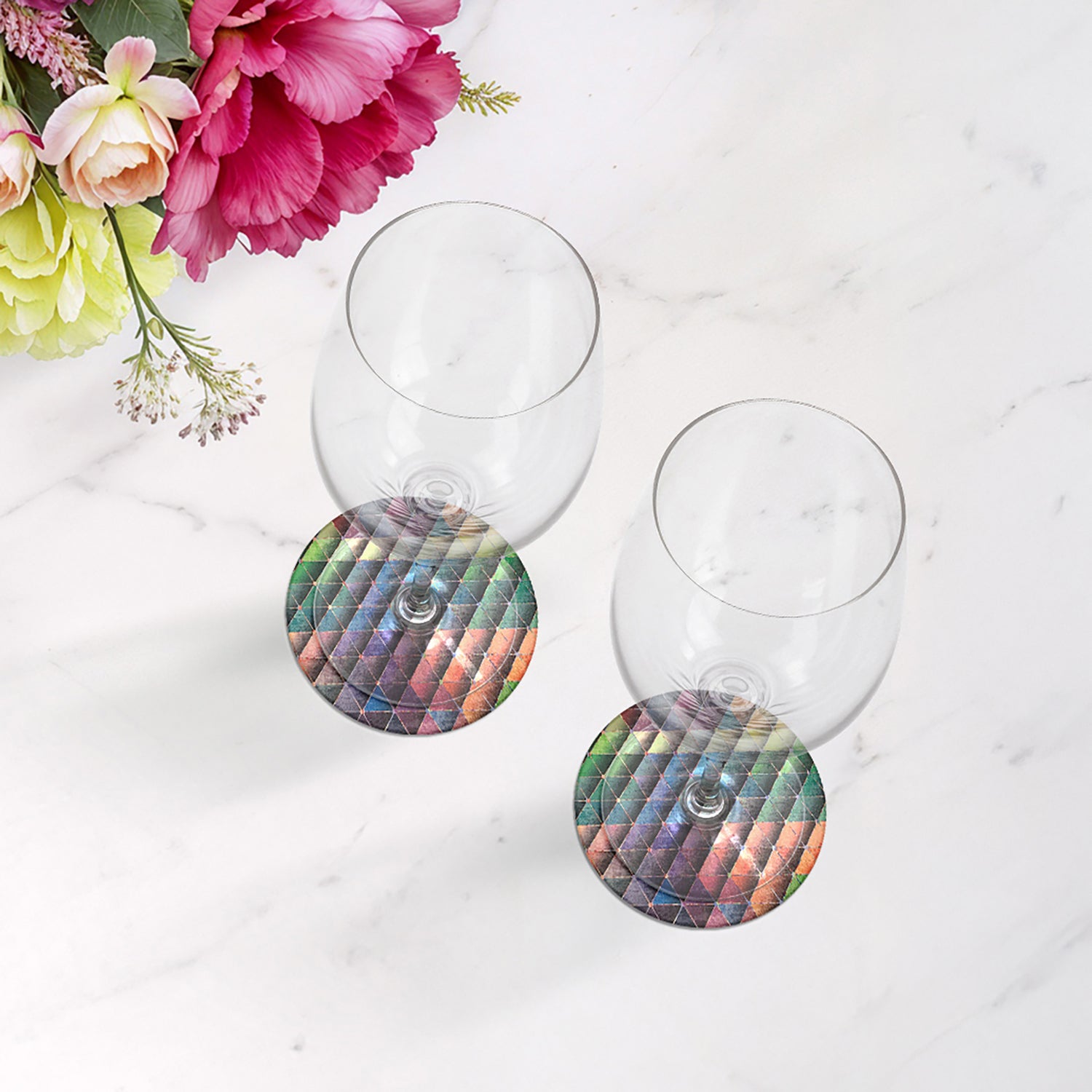 Triage Multi Vegan Leather Round Coasters