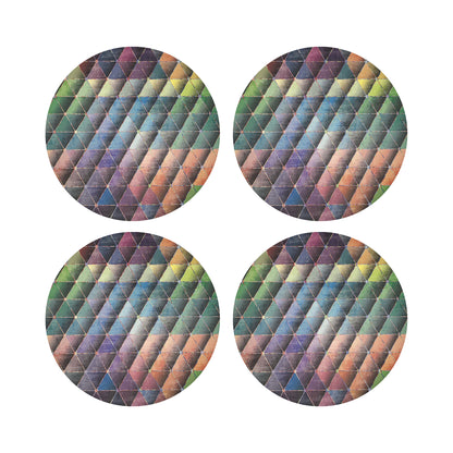 Triage Multi Vegan Leather Round Coasters