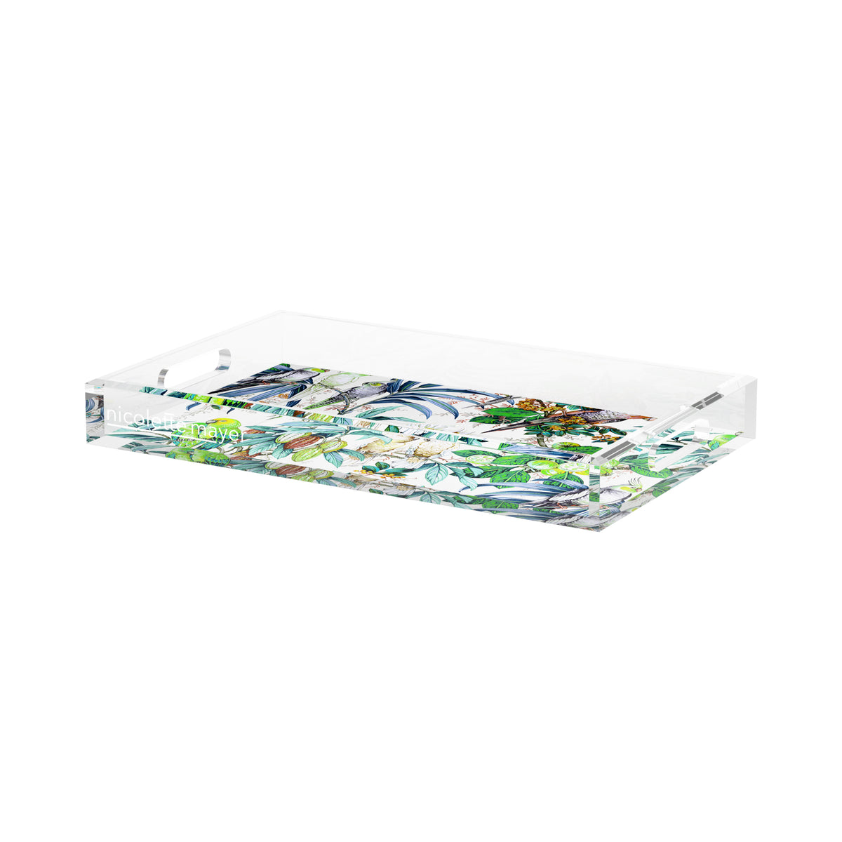 Tropical Passion Acrylic Rectangle Decorative Tray, by Nicolette Mayer 
