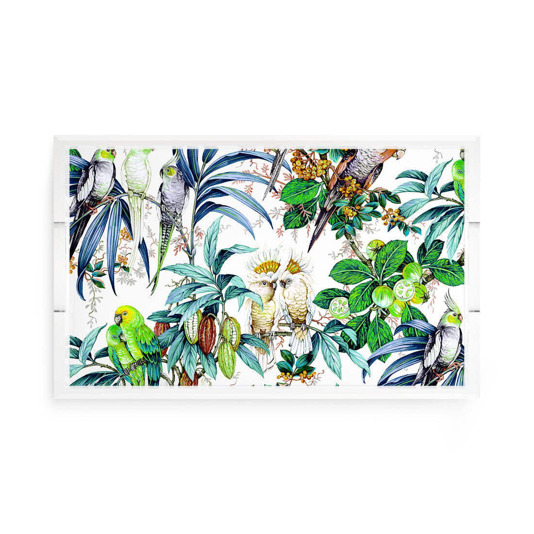 Tropical Passion Acrylic Rectangle Decorative Tray, by Nicolette Mayer 
