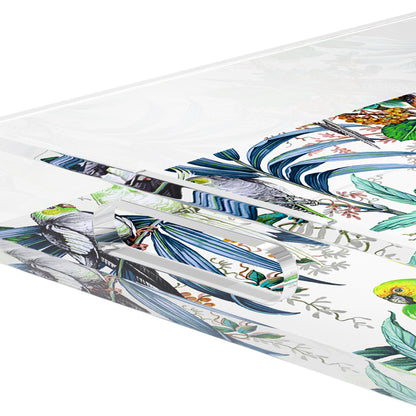 Tropical Passion Acrylic Rectangle Decorative Tray, by Nicolette Mayer 
