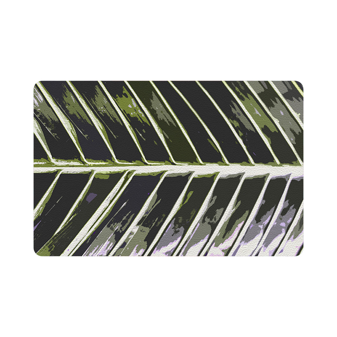 Tropical Leaf Khaki 17 Rectangle Pebble - nicolettemayer.com