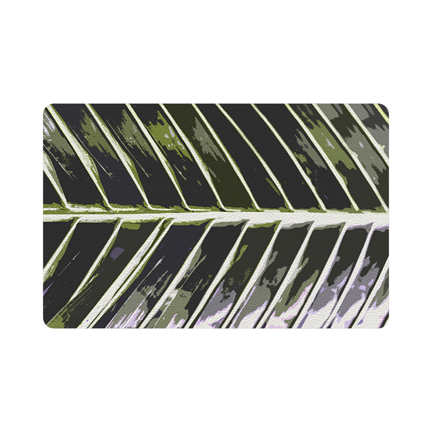 Tropical Leaf Khaki 17 Rectangle Pebble - nicolettemayer.com