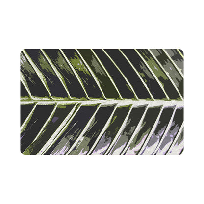 Tropical Leaf Khaki 17 Rectangle Pebble - nicolettemayer.com