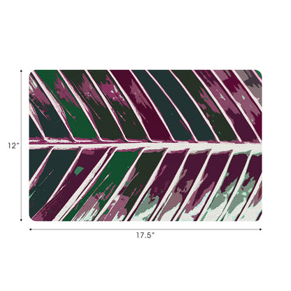 Feuille tropicale Magenta 17 Rectangle Galet
