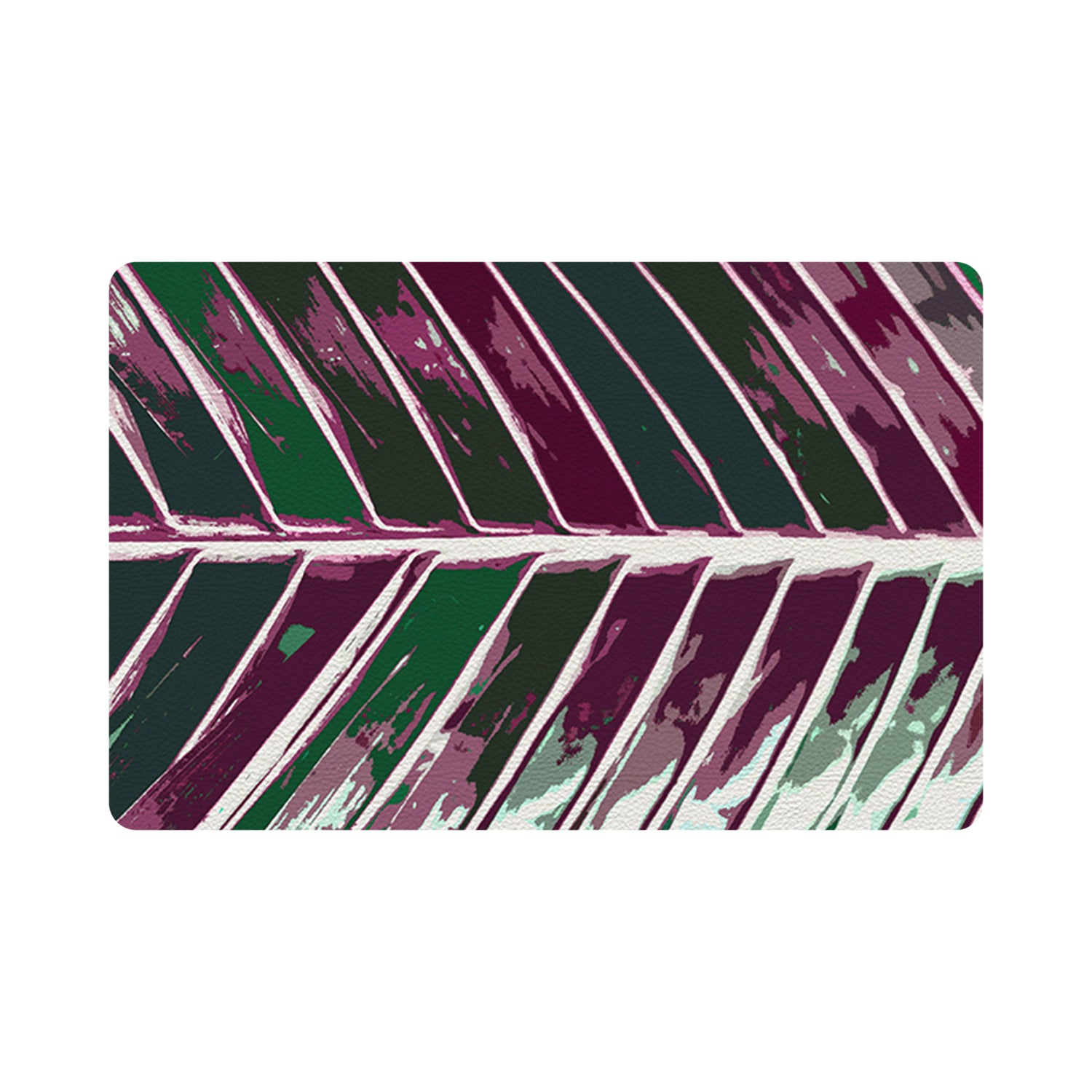 Tropical Leaf Magenta 17 Rectangle Pebble - nicolettemayer.com