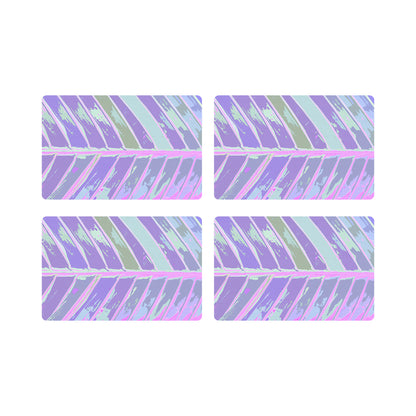 Tropical Leaf Wander Vegan Leather Rectangle Placemat