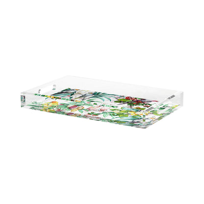 Tropical Passion Acrylic Rectangle Decorative Tray, by Nicolette Mayer 
