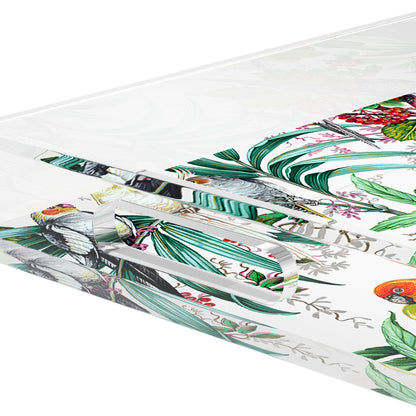 Tropical Passion Acrylic Rectangle Decorative Tray, by Nicolette Mayer 