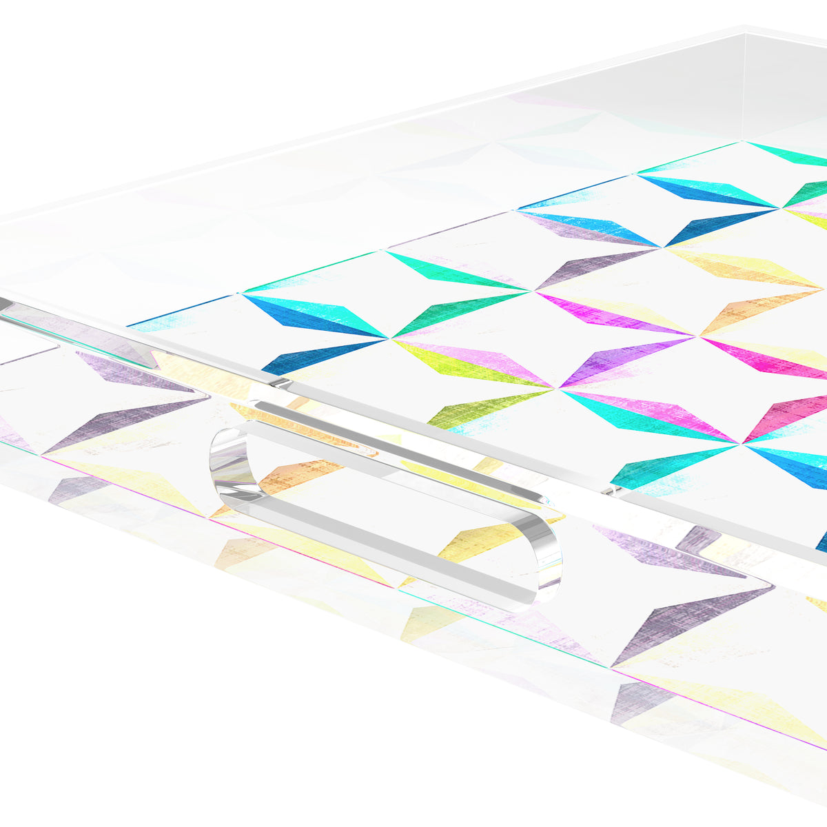 Truiq Happy Acrylic Decorative Tray, 15 x 15 in. by Nicolette Mayer 
