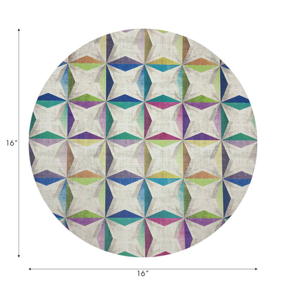 Truiq Happy 16&quot; Round Pebble Placemats, Set Of 4 - nicolettemayer.com