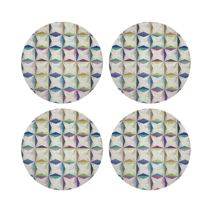 Truiq Happy 16&quot; Round Pebble Placemats, Set Of 4 - nicolettemayer.com