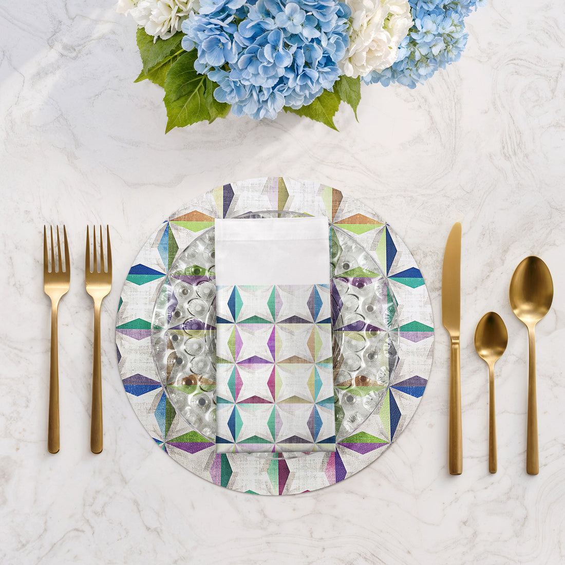 Truiq Happy 22X22 Hemstitch Napkin, Set of 4 - nicolettemayer.com