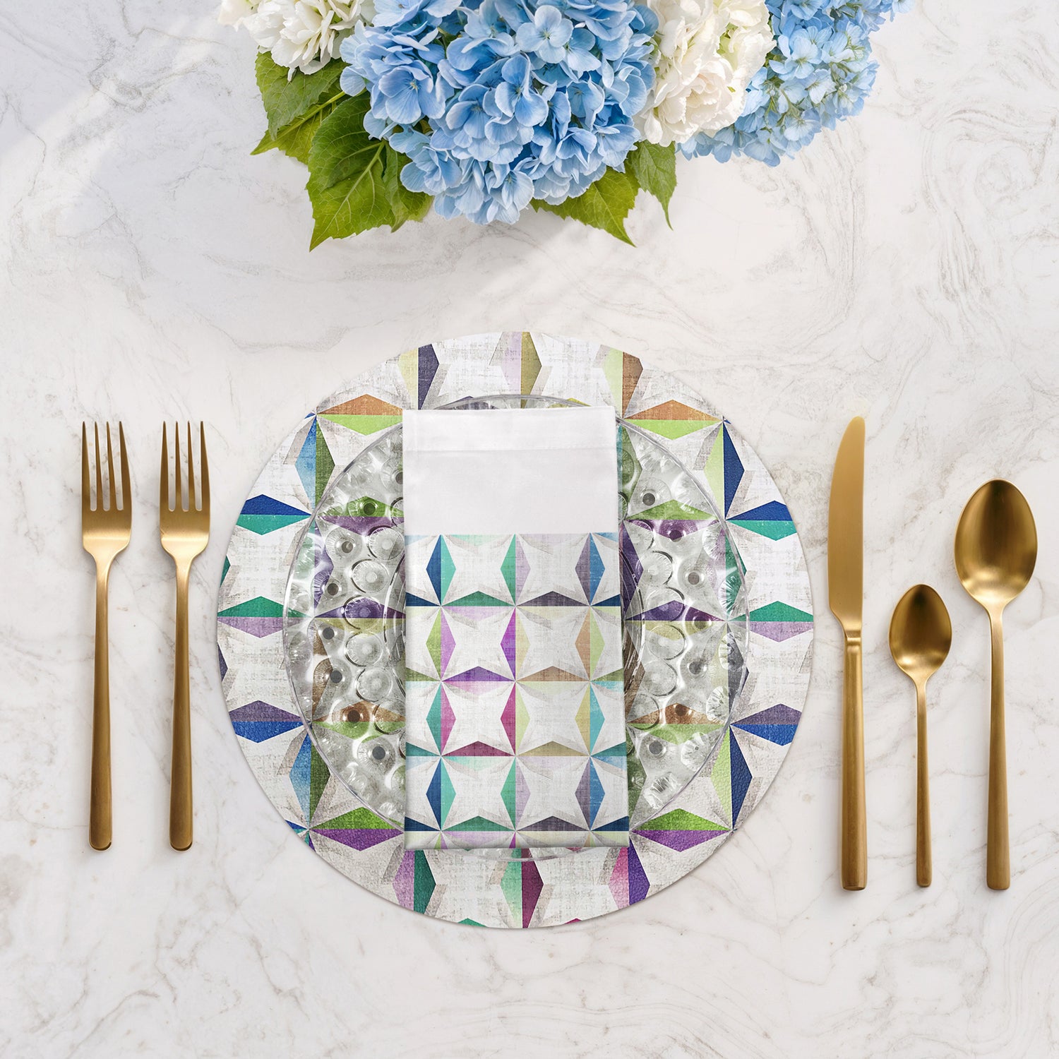 Truiq Happy 22X22 Hemstitch Napkin, Set of 4 - nicolettemayer.com