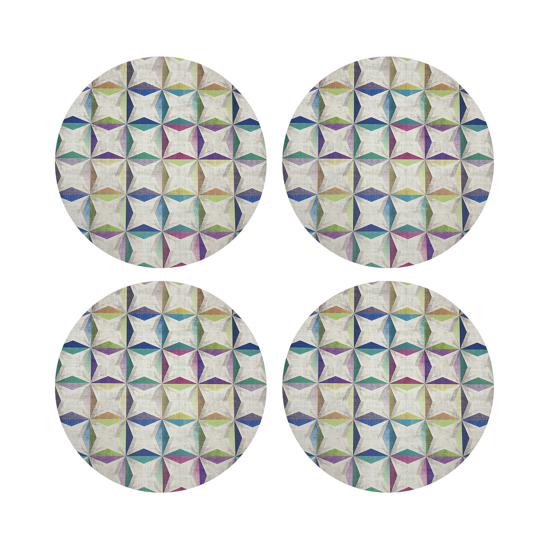 Truiq Happy Vegan Leather Round Coasters