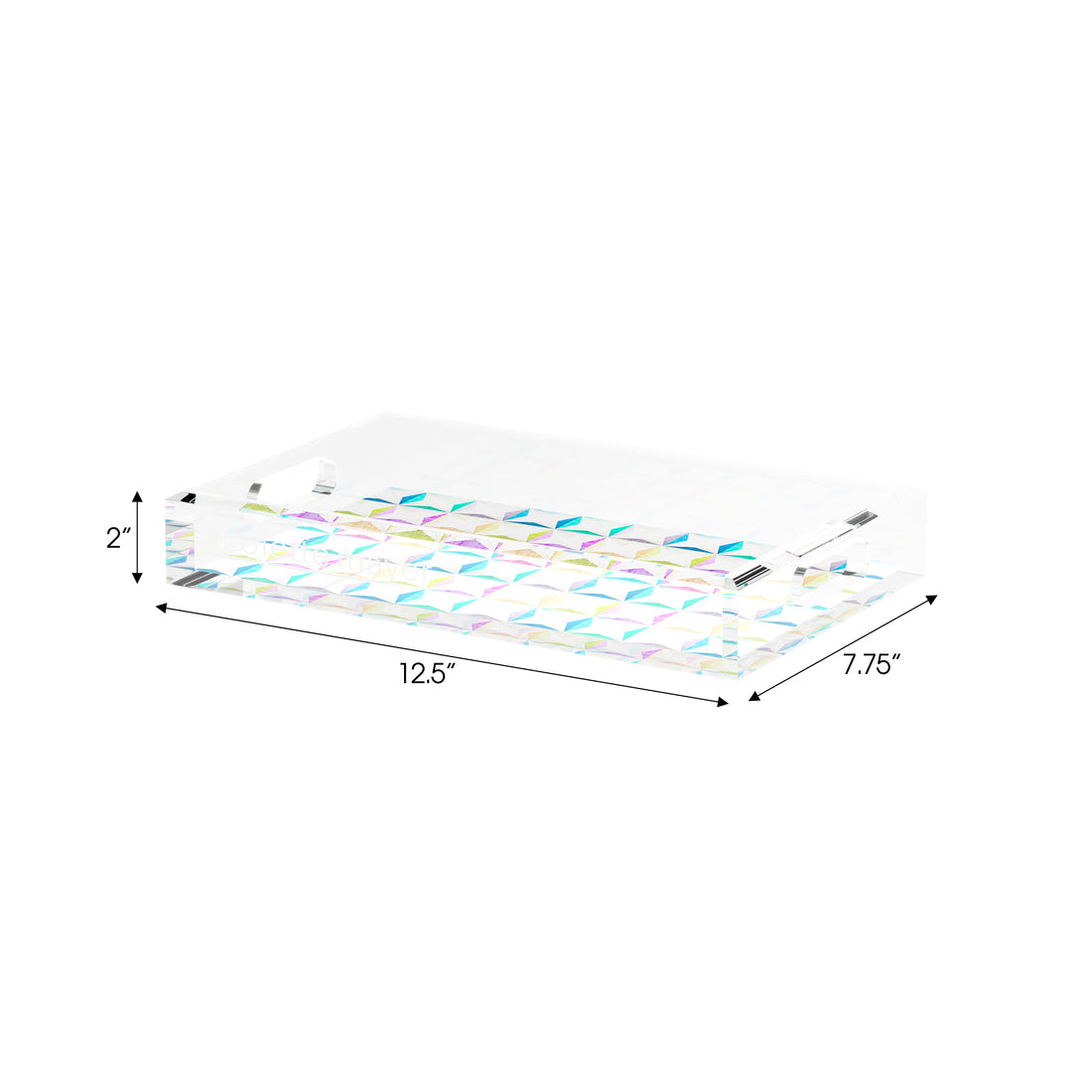 Truiq Happy 12.5X7.75 Acrylic Tray - nicolettemayer.com
