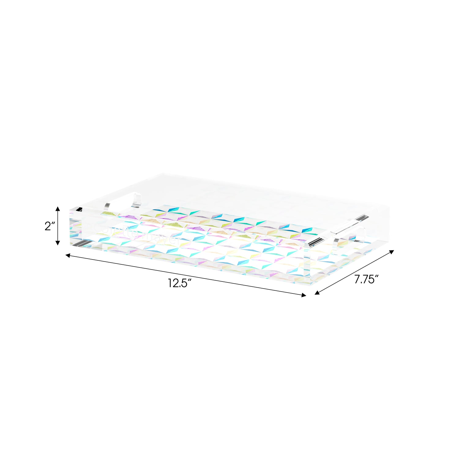 Truiq Happy 12.5X7.75 Acrylic Tray - nicolettemayer.com
