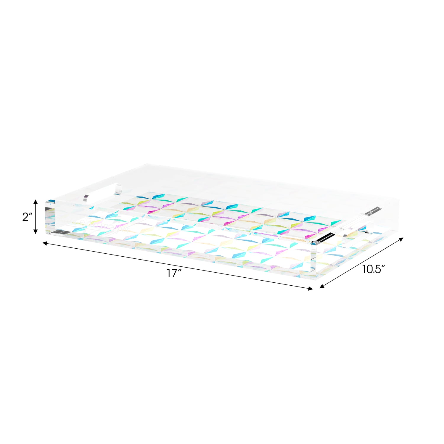 Truiq Happy 17X10.5 Acrylic Tray - nicolettemayer.com
