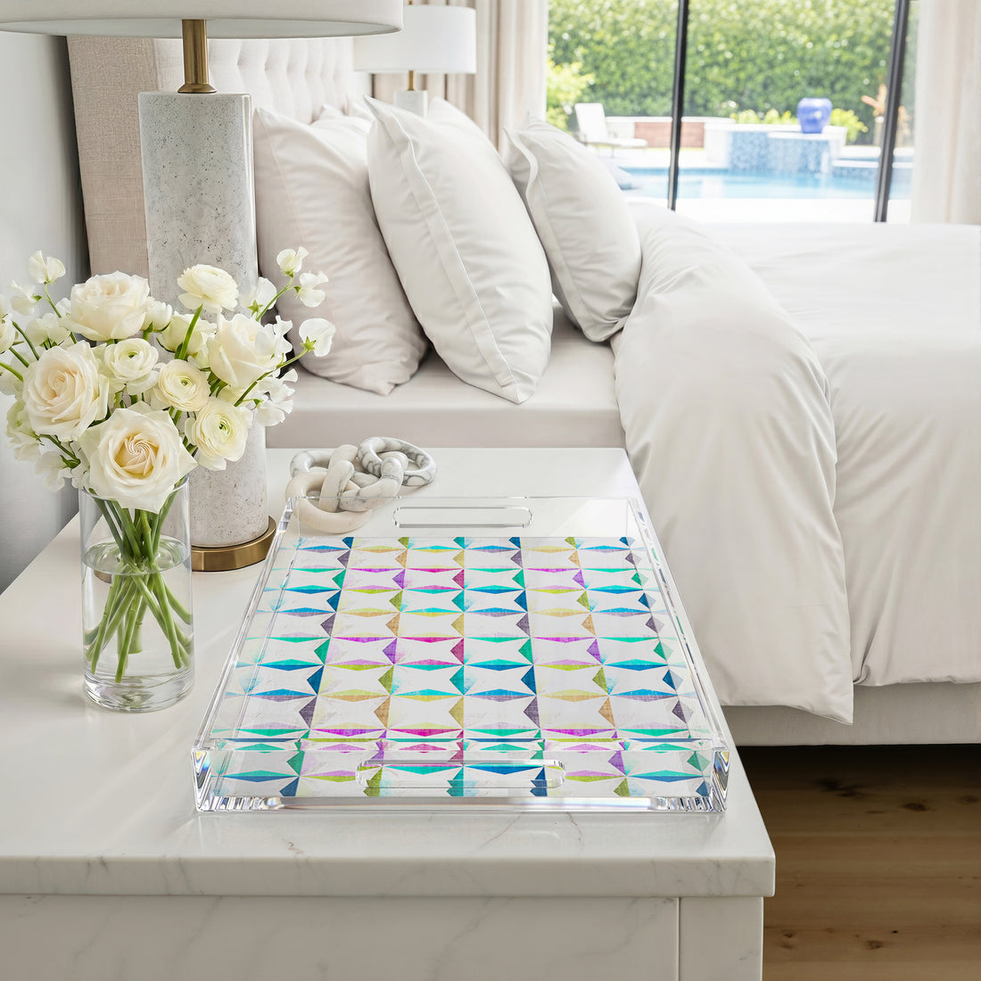 Truiq Happy 22.5X14.5 Acrylic Tray - nicolettemayer.com
