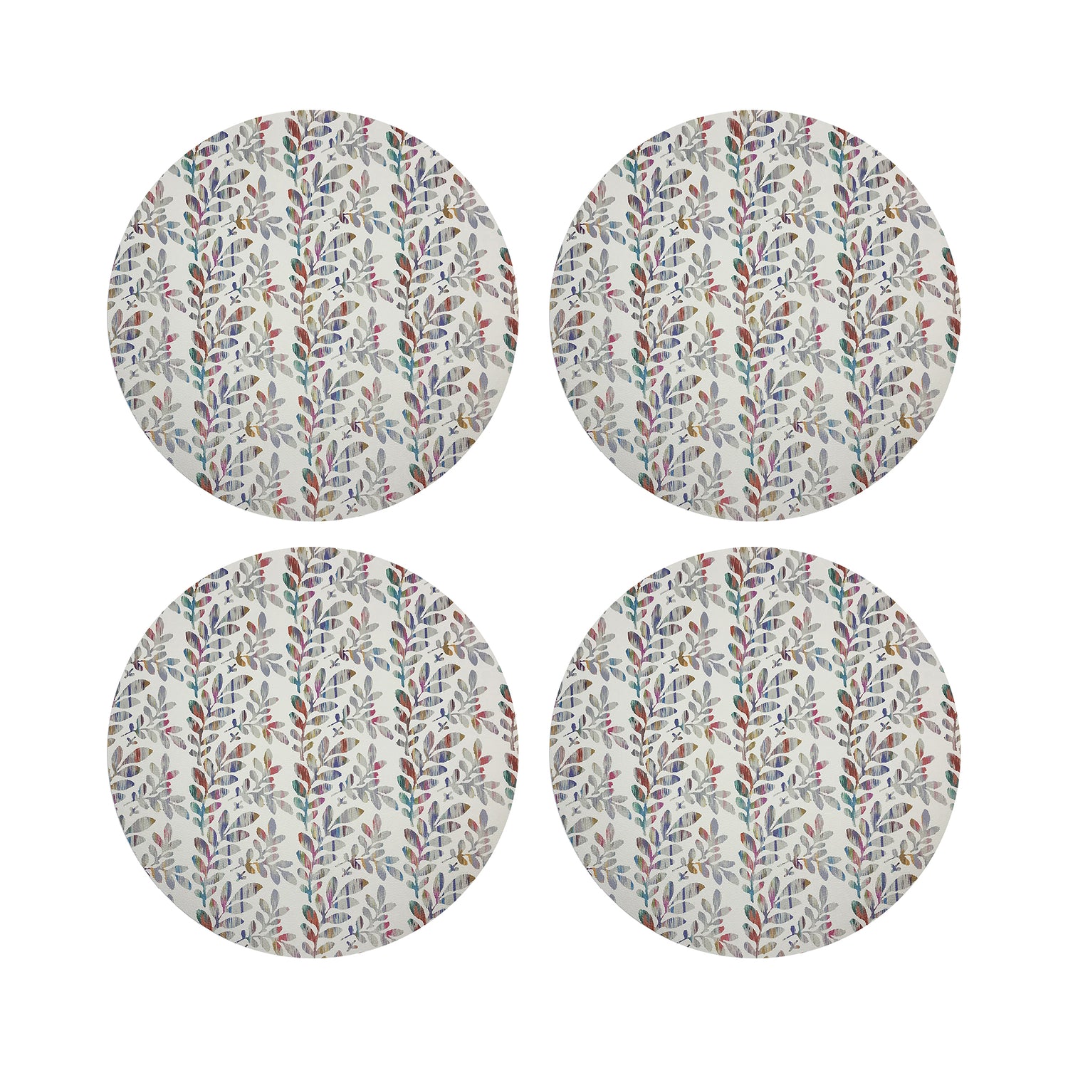 TUILERIES CHAMPAGNE 16&quot; Round Pebble Placemats, Set of 4 - nicolettemayer.com
