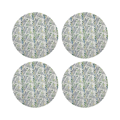 TUILERIES VERDURE 16&quot; Round Pebble Placemats, Set of 4 - nicolettemayer.com
