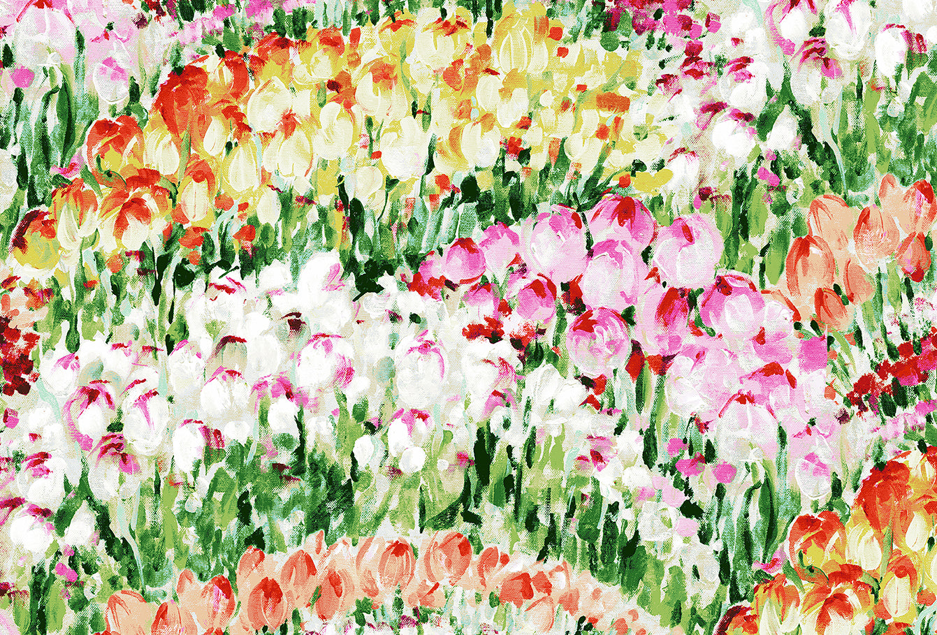 Tulip Garden Original Paper Placemat Pad, One Set Of 24