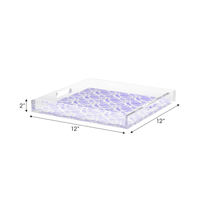Tulipia Wisteria Acrylic Decorative Tray, 12 x 12 in. by Nicolette Mayer 