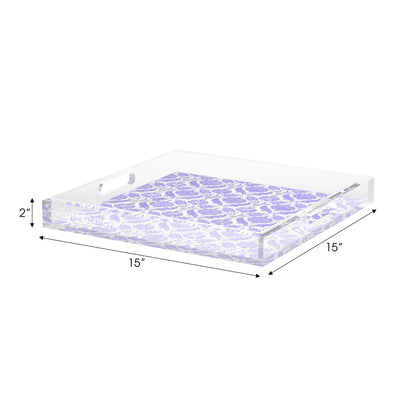 Tulipia Wisteria Acrylic Decorative Tray, 15 x 15 in. by Nicolette Mayer 