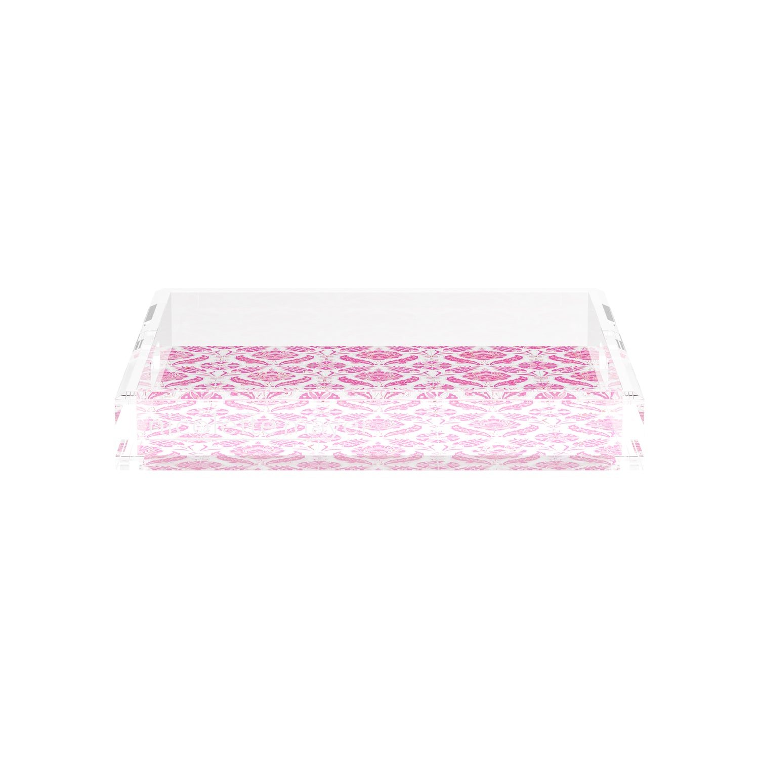 Tulipia Raspberry 12X12 Acrylic Tray - nicolettemayer.com
