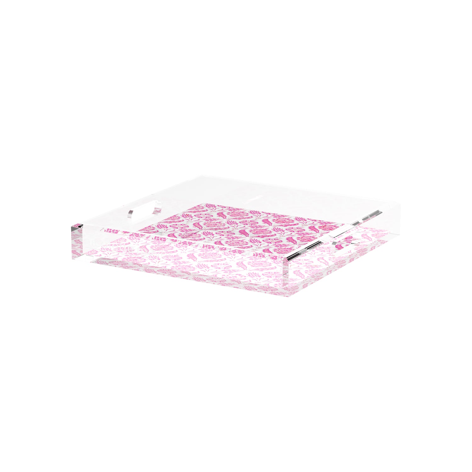 Tulipia Raspberry 12X12 Acrylic Tray - nicolettemayer.com
