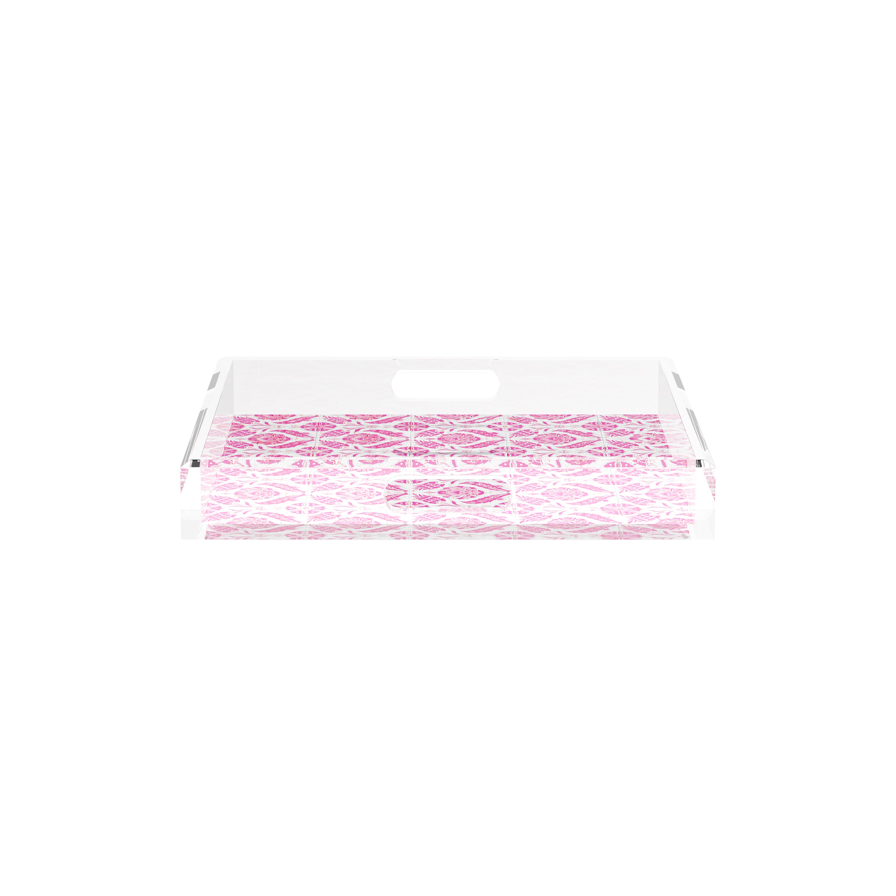 Tulipia Raspberry 12X12 Acrylic Tray - nicolettemayer.com
