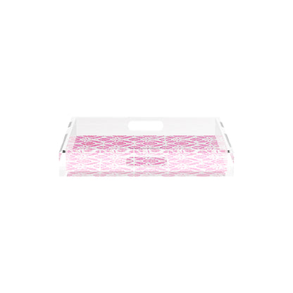 Tulipia Raspberry 12X12 Acrylic Tray - nicolettemayer.com
