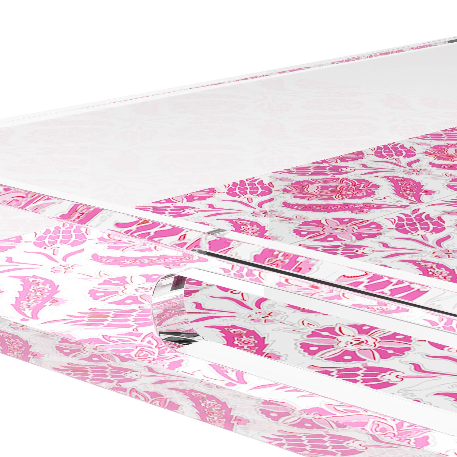 Tulipia Raspberry 12X12 Acrylic Tray - nicolettemayer.com
