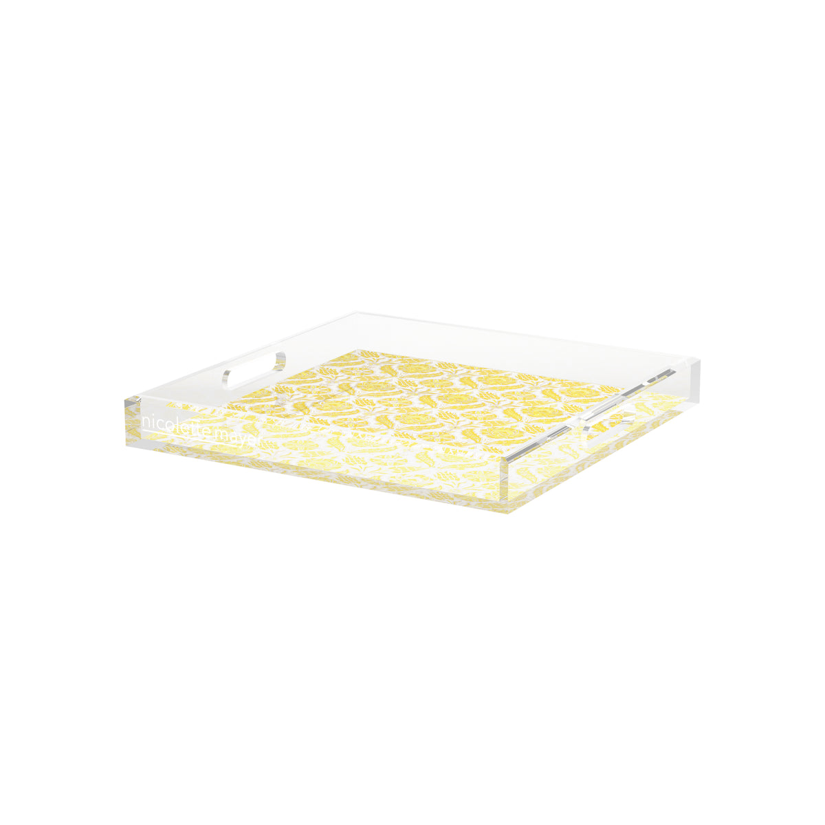 Tulipia Yellow Acrylic Decorative Tray, 12 x 12 in. by Nicolette Mayer 