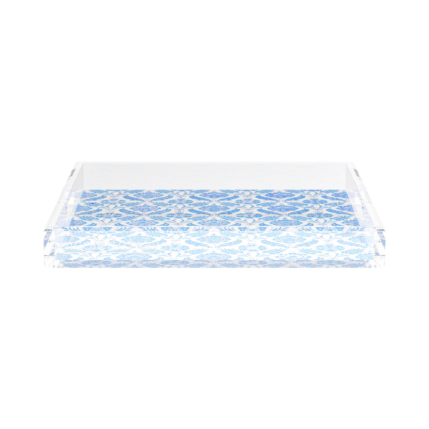 Tulipia Blue 15X15 Acrylic Tray - nicolettemayer.com
