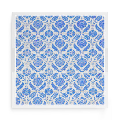 Tulipia Blue 15X15 Acrylic Tray - nicolettemayer.com
