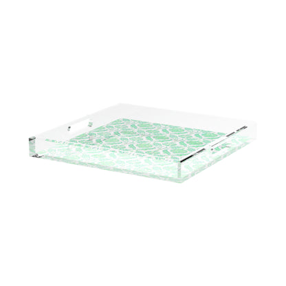 Tulipia Green 15X15 Acrylic Tray - nicolettemayer.com
