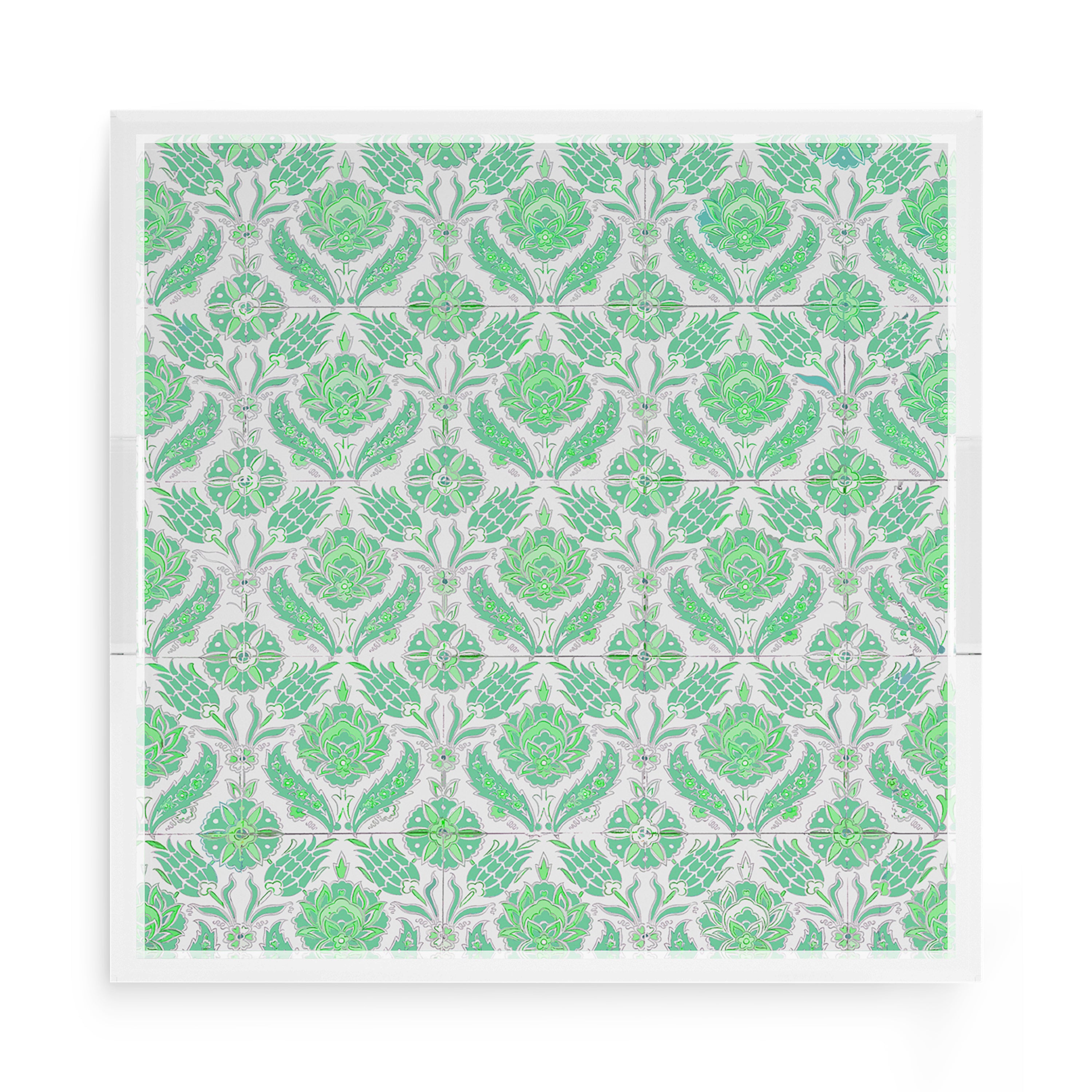 Tulipia Green 15X15 Acrylic Tray - nicolettemayer.com
