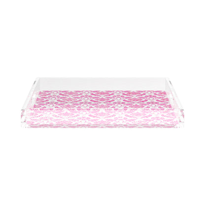 Tulipia Raspberry 15X15 Acrylic Tray - nicolettemayer.com
