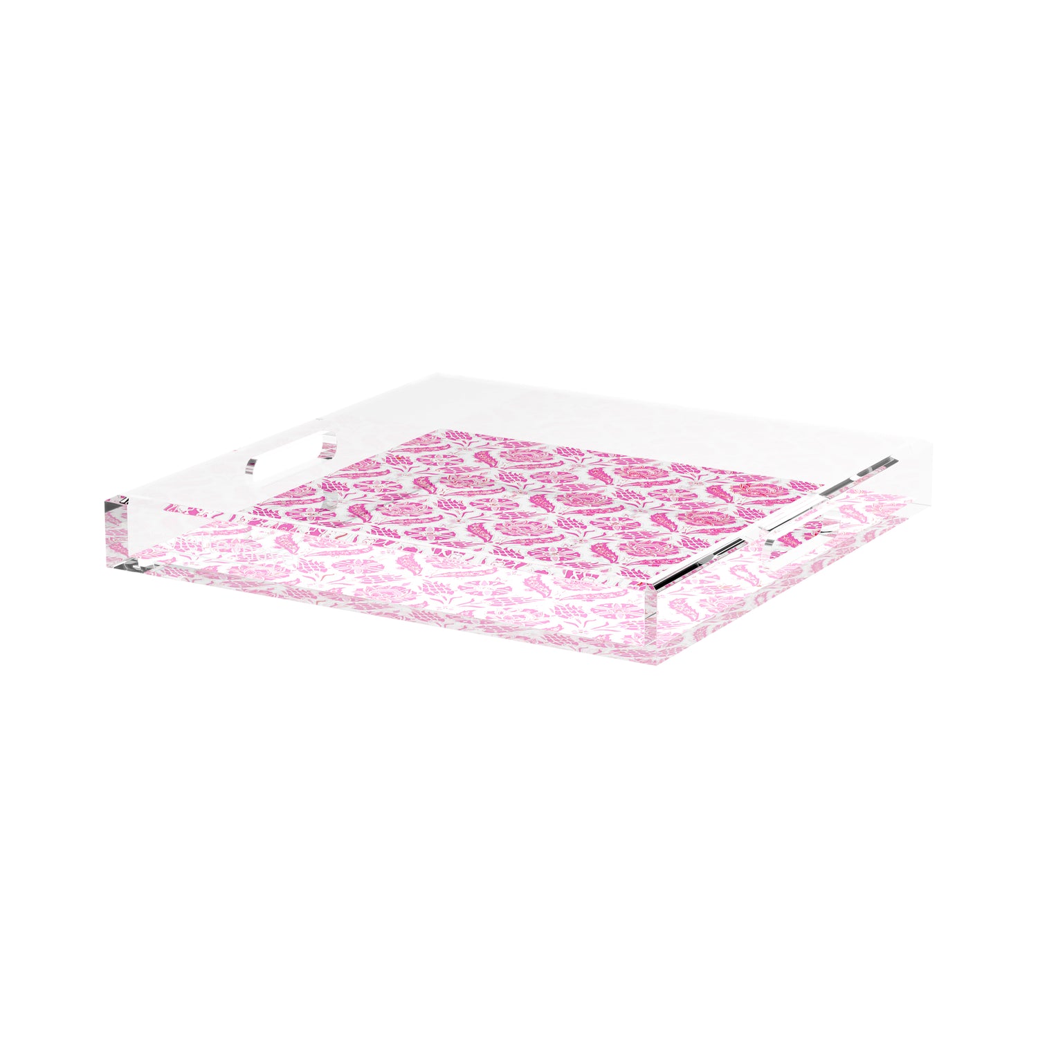 Tulipia Raspberry 15X15 Acrylic Tray - nicolettemayer.com
