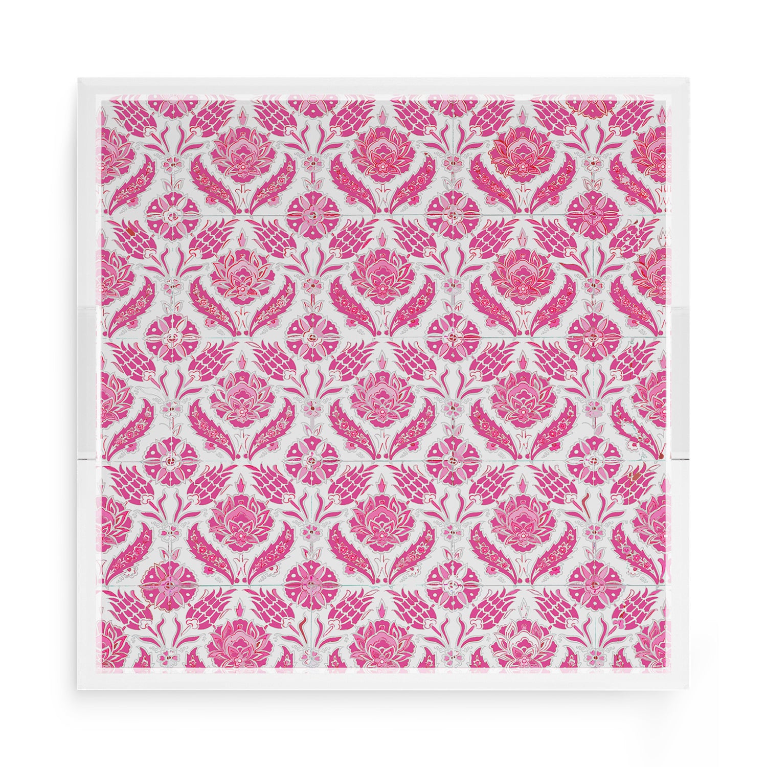 Tulipia Raspberry 15X15 Acrylic Tray - nicolettemayer.com
